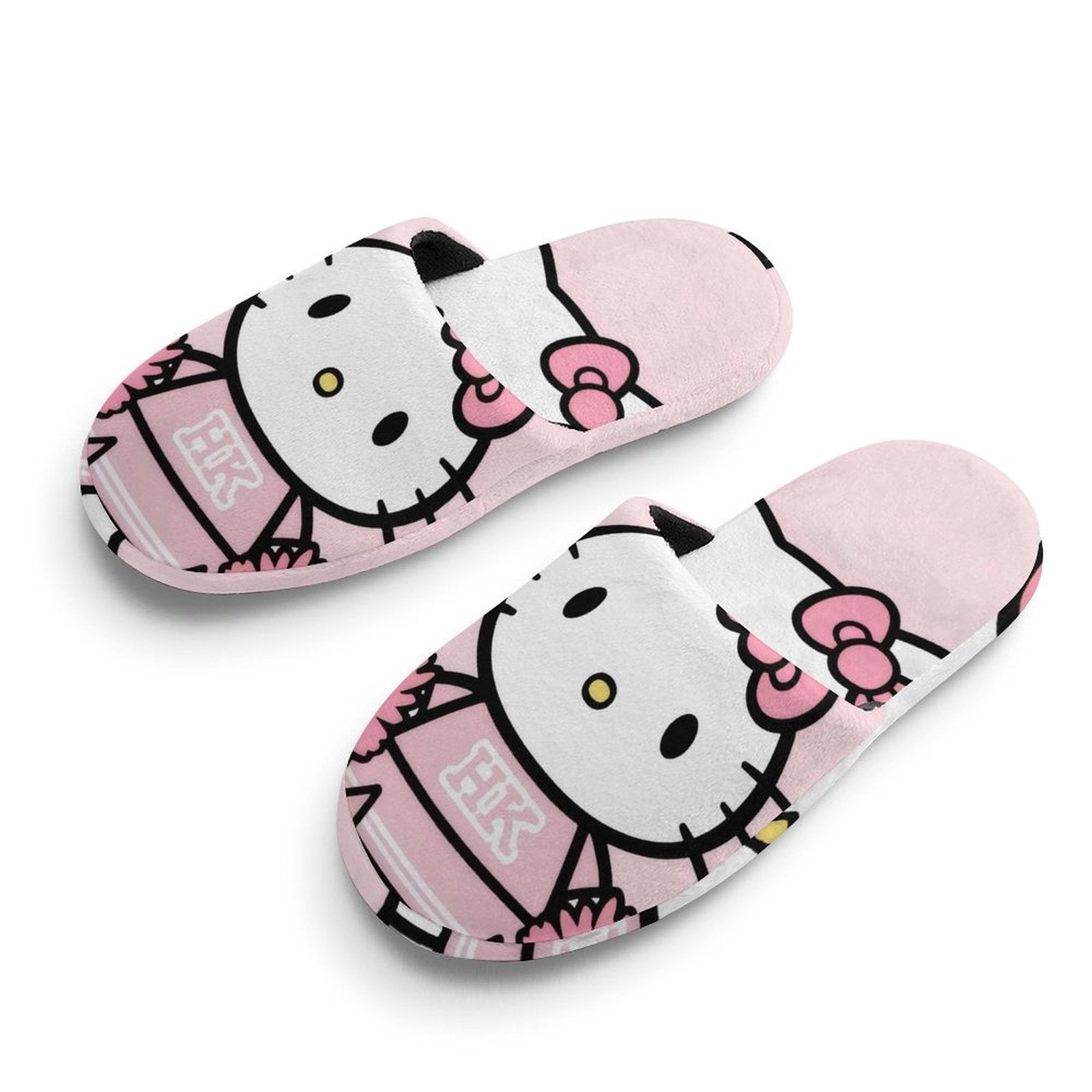 Cute Hello Kitty Slippers for Girls Soft Plush Flannel Kawaii Slip-On ...