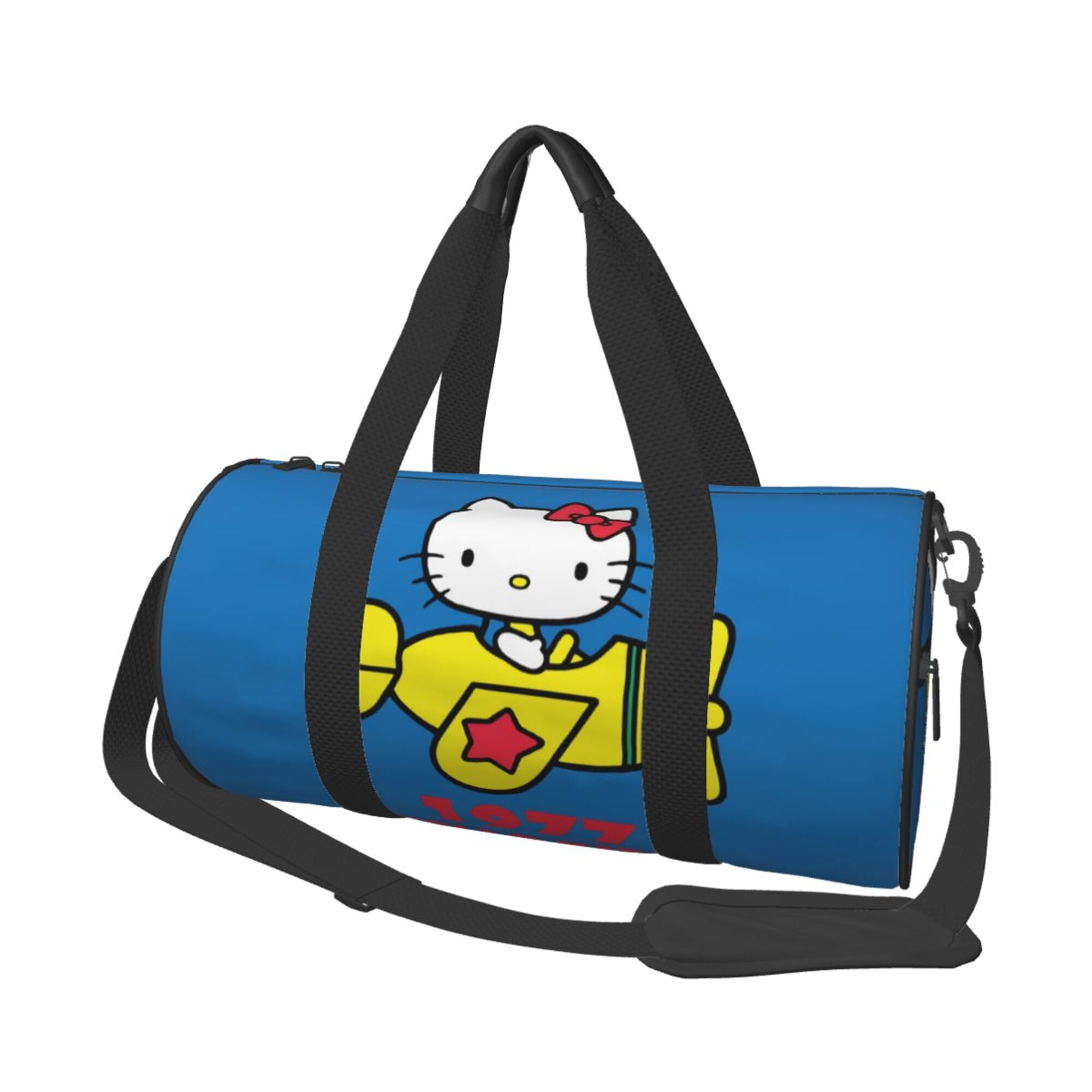 Cute Hello Kitty Travel Duffel Bag Weekender Overnight Bags with Shoe Compartment, Carry On