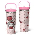 thumbnail image 1 of Cute Hello Kity for Adults and Girls 30oz Tumbler with Handle - Reusable, Leakproof Flip and Straw - Stainless Steel Insulated Travel Cup - Adorable Kity Themed Coffee Mug - Fits Car Holder, 1 of 1