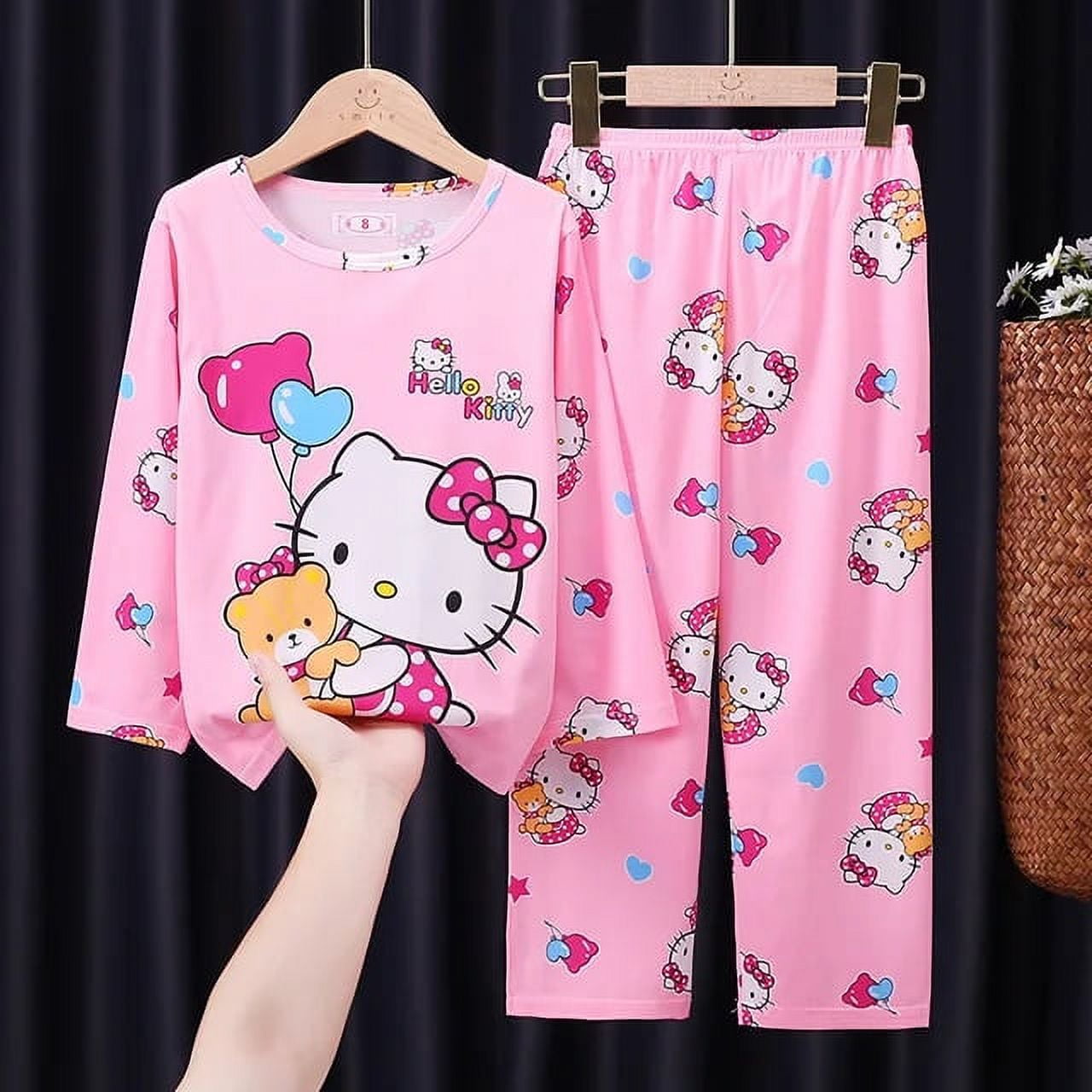 Cute Hellokittyed Kids Pajama Set Kawaii Anime Sanrio Cinnamoroll My ...