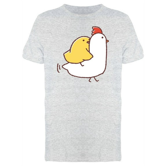 Cute Hen Carrying A Chicken T-Shirt Men -Image by Shutterstock, Male Medium