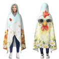 thumbnail image 1 of Cute Hen Chick Wearable Blanket Hoodies for Women Men Adults Chick Lovers Plush Lightweight Daisy Chicks Hooded Blankets for Camping Office Decor Birthday Gifts 60X80 Inch, 1 of 5