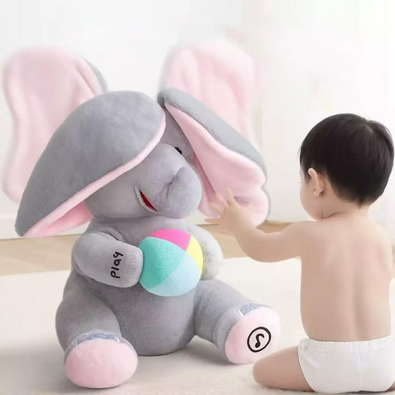 Cute Hide And Seek Elephant Plush Doll – Interactive Stuffed Animal with Peek-a-Boo Function, Songs, and Soft Material for Play and Comfort