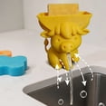 thumbnail image 1 of Cute Highland Cattle Sponge Holder with Drainage - Funny Scrub Sponge Stand for Kitchen Sink Countertop Organizer Gadget, 1 of 6