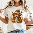 thumbnail image 1 of Cute Highland Cow Christmas Unisex T-shirt, Sizes S-5X - Gategoo, 1 of 5