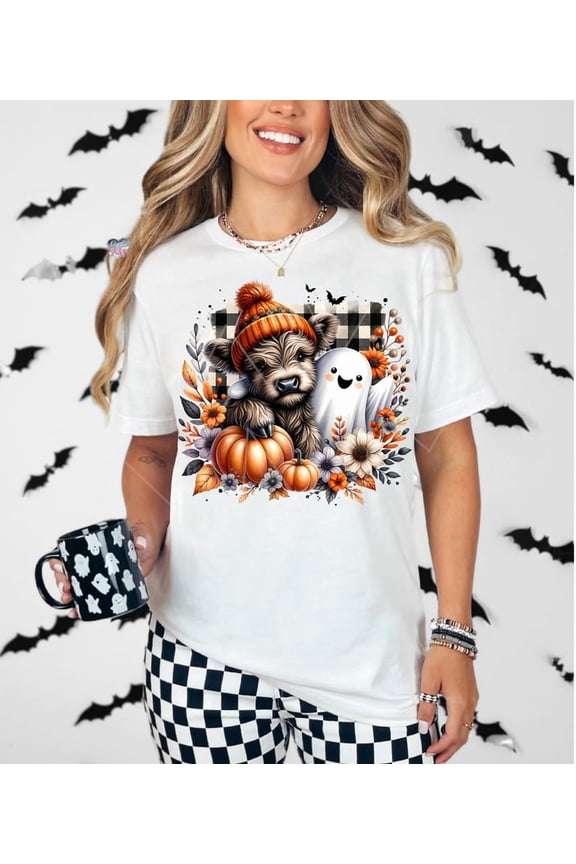 Halloween T-Shirt, Spooky Season Fall Shirt with Pumpkin Spice and Boo Ghost Graphic