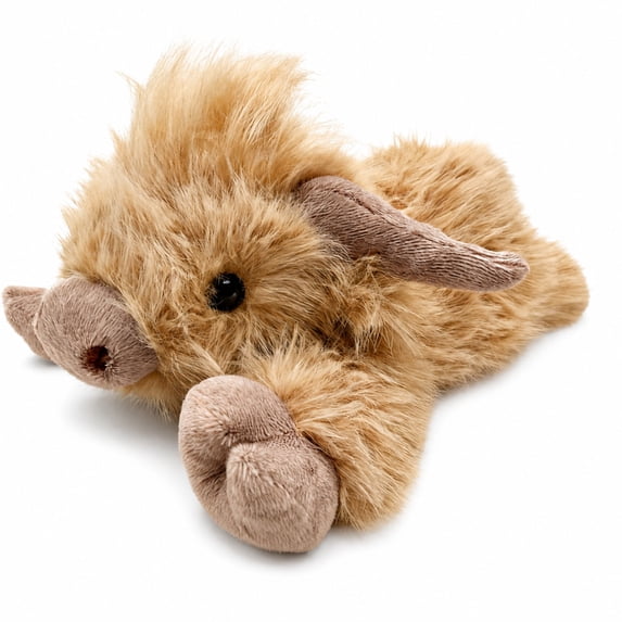 Cute Highland Cow Plush Toy Soft Fluffy Farm Animal Stuffed Doll Cozy Gift Decor