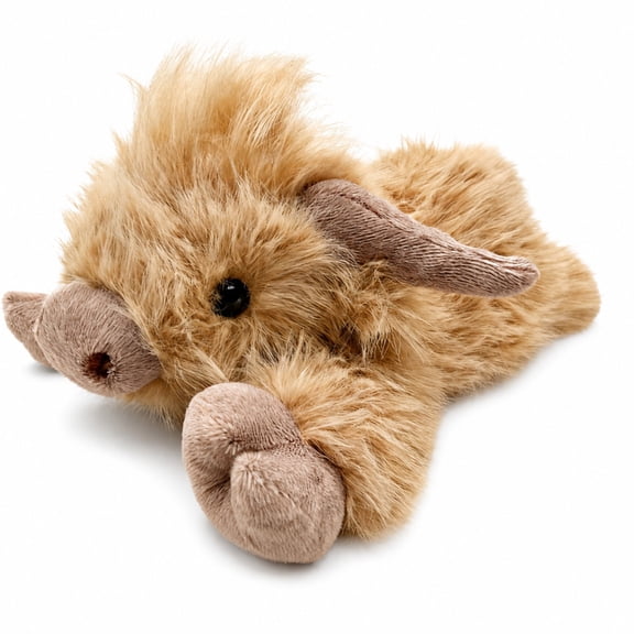 Cute Highland Cow Plush Toy Soft Fluffy Farm Animal Stuffed Doll Cozy Gift Decor
