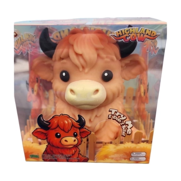 Cute Highland Cow Squishy Toy, Soft Slow Rising Stress Relief Fidget Toy, Decompression Squeeze Toy for Kids Adults, Perfect Birthday Party Gift for Animal Lovers