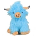 thumbnail image 1 of Cute Highland Cow Stuffed Animal,Animal Cattle Plush Farm Toy,10.5 inches Two Color Realistic Cow Plush Toy,Farm Plushie Christmas Birthday Present for Boys Girls Kids Grandchildren(Blue), 1 of 6