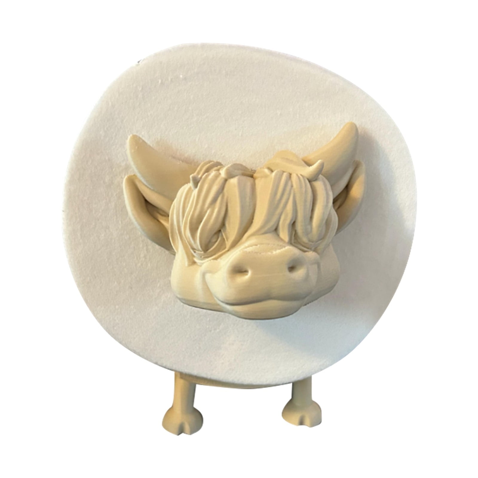 Cute Highland Cow Toilet Paper Holder - 3D Printed Funny Bathroom Storage, Wall Mount Roll Holder with Sheep & Cow Design for Modern Farmhouse Decor