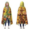 thumbnail image 1 of Cute Highland Cow Wearable Blanket Hoodies for Women Men Adults Highland Cow Lovers Cozy Plush Floral Highland Cows Hooded Blankets for Travel Camping Decor Birthday Gifts 50X60 Inch, 1 of 5
