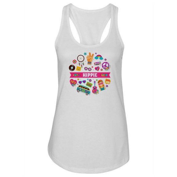 Cute Hippie Fashion Tank Women -Image by Shutterstock, Female Small