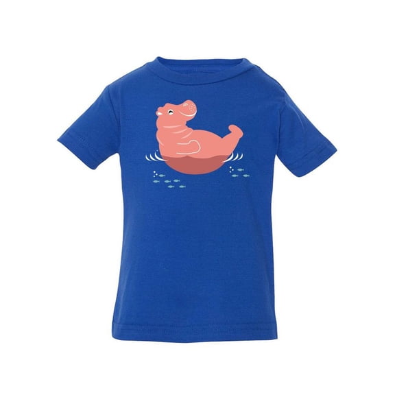 Cute Hippo On The Water T-Shirt Infant -Image by Shutterstock,  12 Months