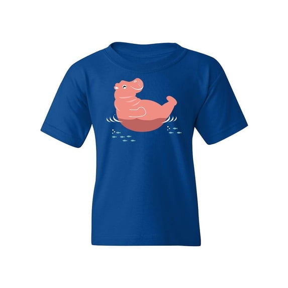 Cute Hippo On The Water T-Shirt Juniors -Image by Shutterstock, x-Large