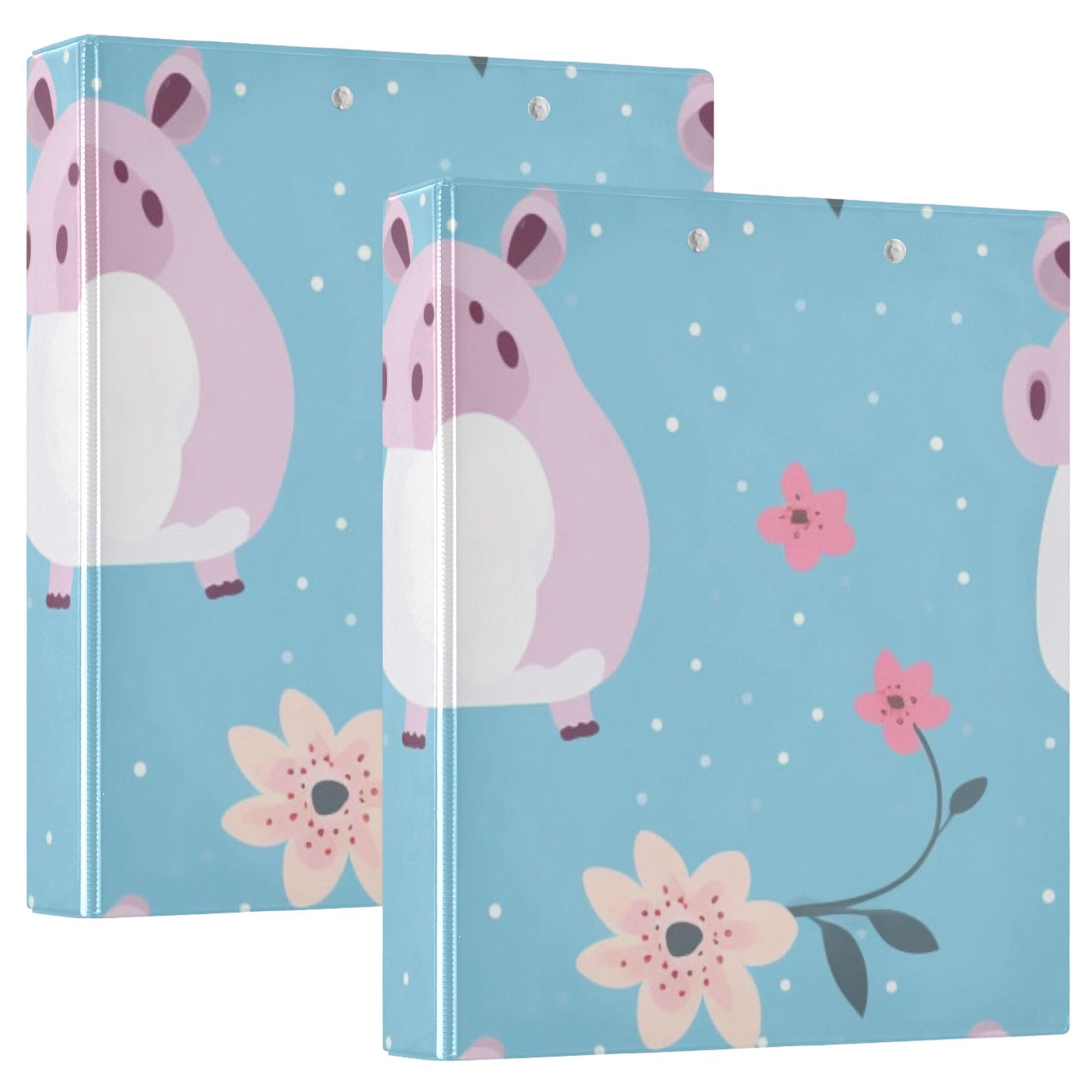 Aazon.co : AEZODI Yellow Flower 3 Ring Binders With Clipboard File