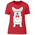 thumbnail image 1 of Cute Hipster Corgi T-Shirt Women -Image by Shutterstock, Female Medium, 1 of 2