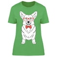 thumbnail image 1 of Cute Hipster Corgi T-Shirt Women -Image by Shutterstock, Female Medium, 1 of 2