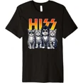 thumbnail image 1 of Cute Hiss Cats Rock Kittens Kitty Rocking Music Cat Lovers Premium T-Shirt Gift, 1 of 2