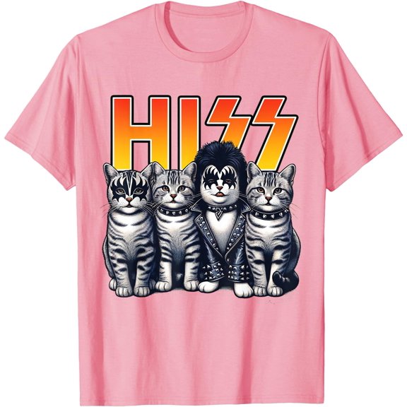 Cute Hiss Cats Rock Kittens Kitty Rocking Music Cat Lovers Unisex T-Shirt for Men Women Kids Toddler
