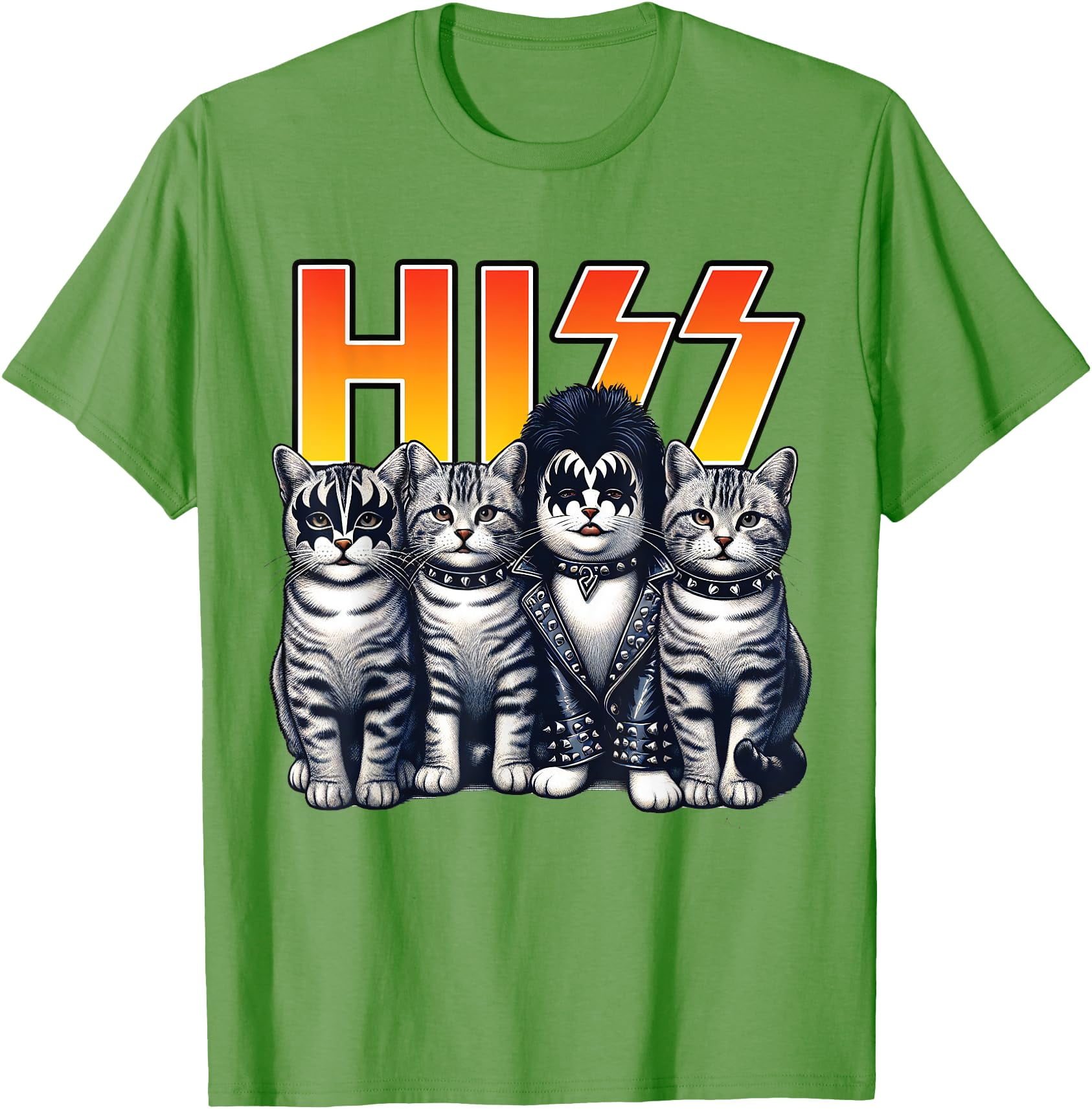 Cute Hiss Cats Rock Kittens Kitty Rocking Music Cat Lovers Unisex T ...