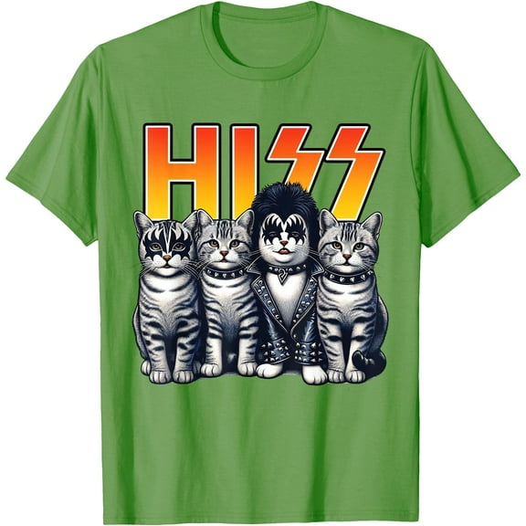 Cute Hiss Cats Rock Kittens Kitty Rocking Music Cat Lovers Unisex T-Shirt for Men Women Kids Toddler