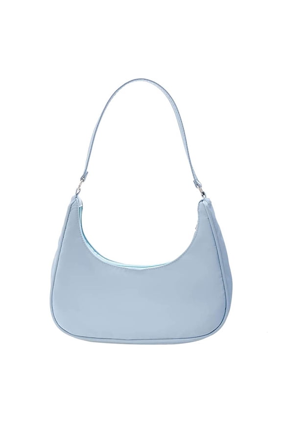 Cute Hobo Tote Handbag Purse for Women Small Nylon Shoulder Bag Mini Clutch Purse with Zipper Closure
