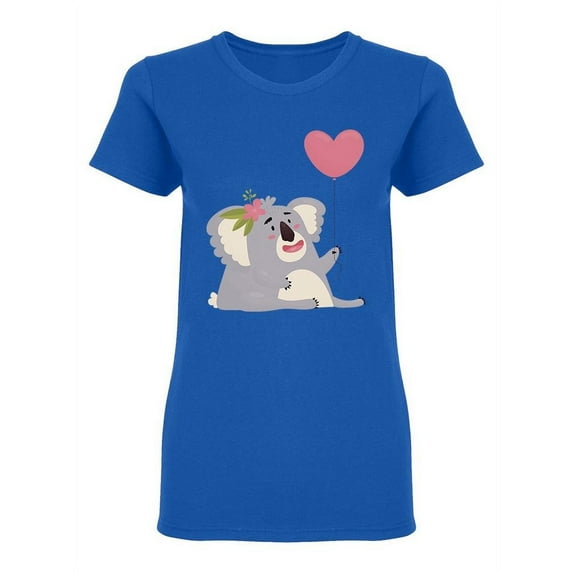 Cute Holiday Koala In Love T-Shirt Women -Image by Shutterstock, Female XX-Large
