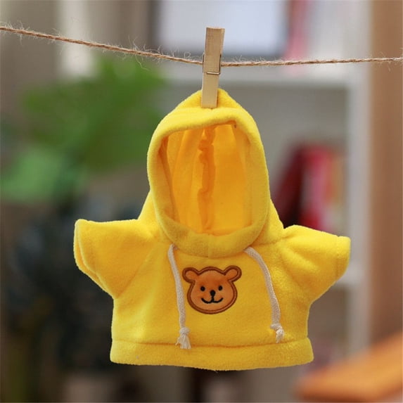 Cute Home Decoration Hoodie Yellow Duck Overalls Animal Dolls Plush Toy Clothes Kids Toys Dolls Accessories Sweater 4