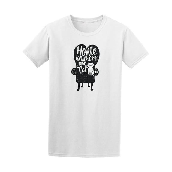Cute Home Is Where Your Cat Is Men's Tee - Image by Shutterstock