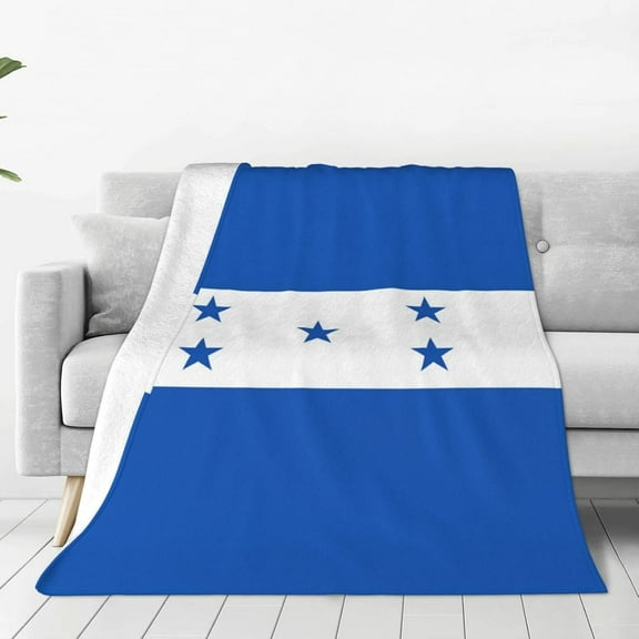 Cute Honduras Flag Throw Blanket for Women Men Warm Soft Fleece Blankets and Throws for Couch,Bed,Sofa 50"x 40"