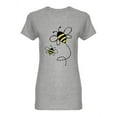 thumbnail image 1 of Cute Honey Bee Logo Design Shaped T-Shirt Women -Image by Shutterstock, Female Medium, 1 of 2