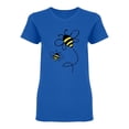 thumbnail image 1 of Cute Honey Bee Logo Design Shaped T-Shirt Women -Image by Shutterstock, Female XX-Large, 1 of 2