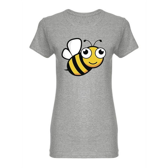 Cute Honey Bee Mascot Shaped T-Shirt Women -Image by Shutterstock, Female Large