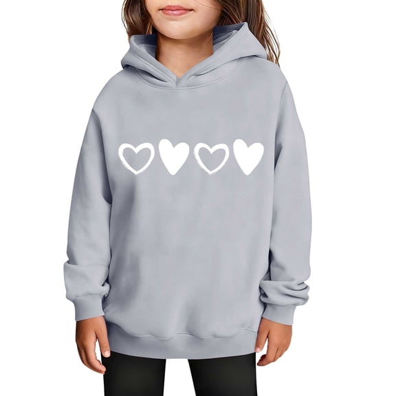Cute Hooded Valentines Brunch Outfit for Kids Girl Boy Winter Fall Long Sleeve Fleece Lined Sherpa Lover Oversized Hooded Outfit Sweatshirt Child 2026 4 Years