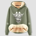 thumbnail image 1 of Cute Hoodie For Women Casual Loose Fit Soft Xmas Cozy Christmas Sweatshirt Funny Highland Cow Print Blouses Fall Pullover Long Sleeve Tops Loungewear Winter Outfits, 1 of 3