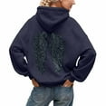 thumbnail image 1 of Cute Hoodies For Teen Girls - Black And Silver Rhinestone Angel Hooded Sweatshirts Women Oversized Hoodie, 1 of 7