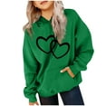 thumbnail image 1 of Cute Hoodies for Teen Girls 3-14 Years Oversized Hoodie Lover Heart Printed Hooded Pullover Girl Loose Casual Cotton with Pocket Sweatshirt Kids Long Sleeve Top Cute Clothes, 1 of 4