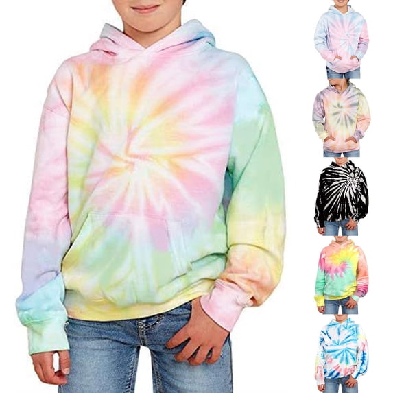 Cute Hoodies for Teen Girls White Girls Hoodie Trendy Preppy Youth Oversized Waffle Kids Hooded Sweatshirt Long Sleeve Shirt Cute Teen Girl Clothes Tie Dye