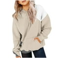 thumbnail image 1 of Cute Hoodies for Teen Girls Y2K Toddler Crewneck Sweatshirt Casual Pullover Hoodies with Pockets Crewneck Tops Long Sleeve Cute Shirts Gradual Print Fall Clothes Clearance 2025 Khaki 2 Years, 1 of 3