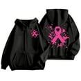 thumbnail image 1 of Cute Hoodies for Women Loose Fit Cancer Awareness Print Zipper Basic Sweatshirt Drawstring Fall Winter Outfits Y2K Clothes Track Jackets with Pockets, 1 of 6