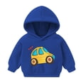 thumbnail image 1 of Cute Hoodies for Boys Girls Cartoon Graphic Printed Long Sleeve Cotton Hooded Sweatshirt Pullover Tops 2T-7T (4 Years, Blue), 1 of 6