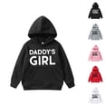 thumbnail image 1 of Cute Hoodies for Girl Daddy's Girl Long Sleeve Graphic Hooded Sweatshirt with Pockets Casual Pullover Tops, 1 of 4