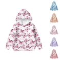 thumbnail image 1 of Cute Hoodies for Girls Long Sleeve Butterfly Graphic Hooded Sweatshirt with Pockets Kids Girl Pullover Tops, 1 of 5
