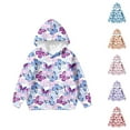 thumbnail image 1 of Cute Hoodies for Girls Long Sleeve Butterfly Graphic Hooded Sweatshirt with Pockets Kids Girl Pullover Tops, 1 of 5