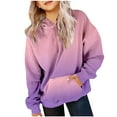 thumbnail image 1 of Cute Hoodies for Teen Girls Trendy Preppy Gradient Pullover Sweatshirt Oversized Hoodies for Girls Kids Clothes Girls Fashion Wear, 1 of 7