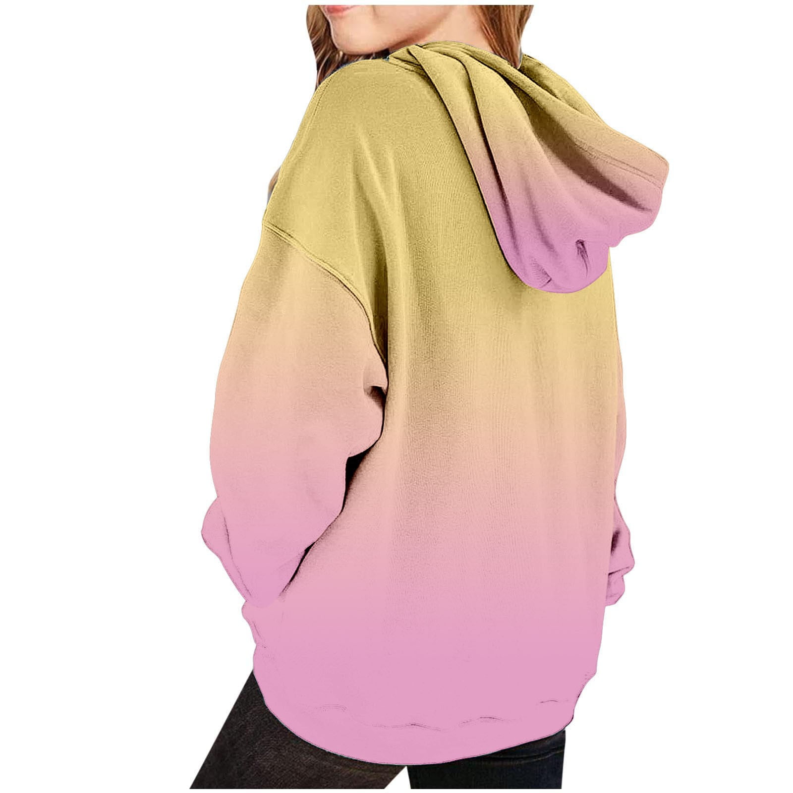 Women's Cute Frog Hoodie - Cottagecore Kawaii Sweatshirt, Yellow, Small, Trendy Aesthetic Top - View #8