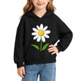 thumbnail image 1 of Cute Hoodies for Toddlers Girls Daisy Flower Print Pullover Sweatshirts Cool Casual Fall Winter Play Top Size 1-10, 1 of 7