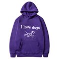 thumbnail image 1 of Cute Hoodies for Women Dog Graphic Print Spring Fall Winter Fashion Long Sleeve Sweatshirts with Pockets Plus Size Tops(Purple,XL), 1 of 4