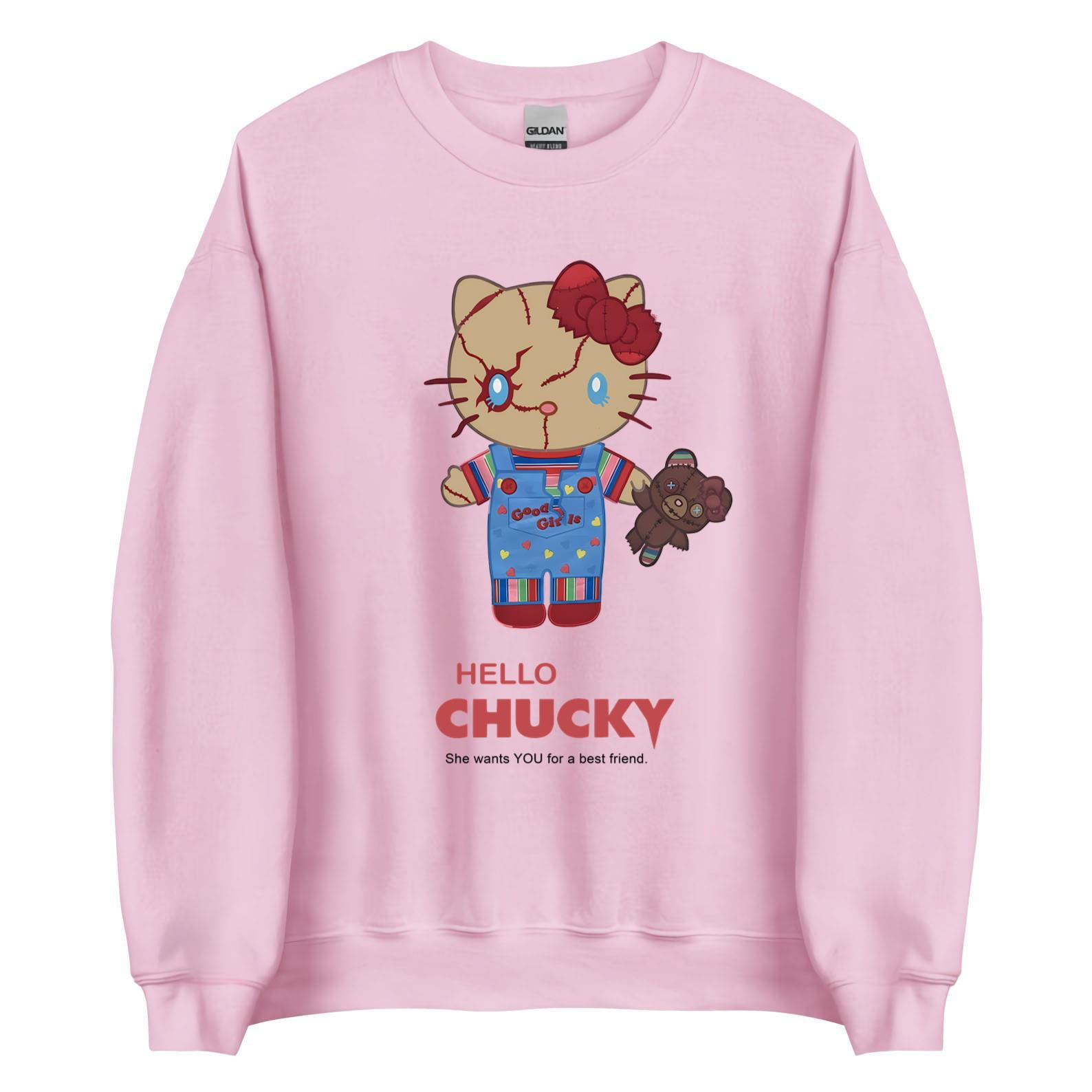 Cute Horror Best Friend Ringer Shirt, Cartoon Cat Inspired Spooky Tee ...